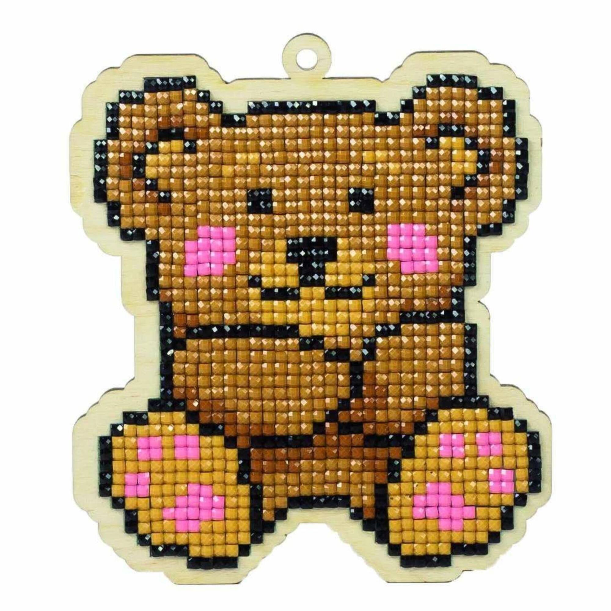 Wizardi Teddy Diamond Painting Ornament Kit